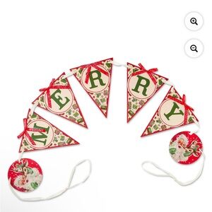 Mr. Christmas 72-inch-long Decorative Vintage Merry Christmas Banner Decoration